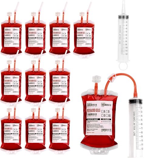 clear bag fake blood pump